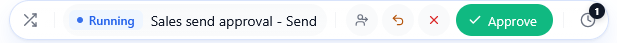 Workflow action bar