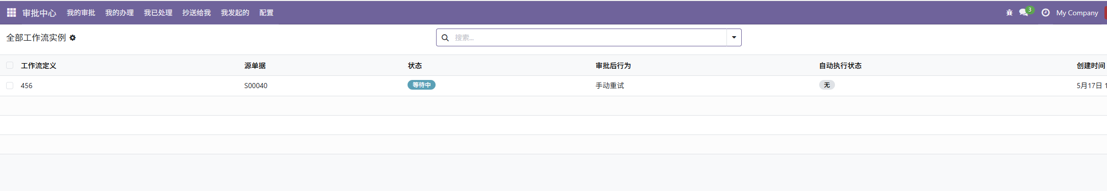 流程实例列表